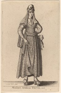 Mulier Aulica Turca door Wenceslaus Hollar