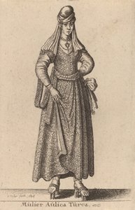 Mulier Aulica Turca, 1644 door Wenceslaus Hollar