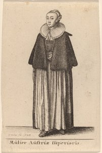Vrouw uit Opper-Oostenrijk door Wenceslaus Hollar