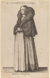 Mulier Diepana door Wenceslaus Hollar