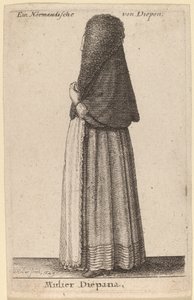 Mulier Diepana door Wenceslaus Hollar