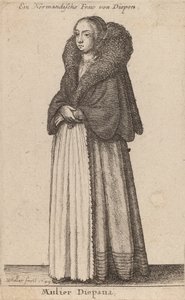 Mulier Diepana, 1649 door Wenceslaus Hollar