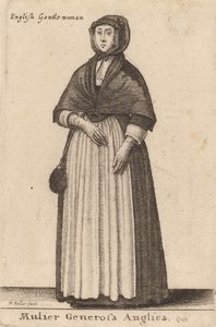 Mulier Generosa Anglica, 1643 door Wenceslaus Hollar
