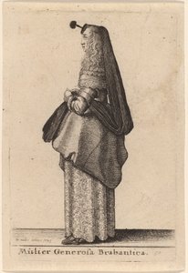 Mulier Generosa Brabantica door Wenceslaus Hollar