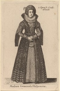 Mulier Generosa Hispanica door Wenceslaus Hollar