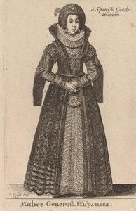 Mulier Generosa Hispanica, 1644 door Wenceslaus Hollar