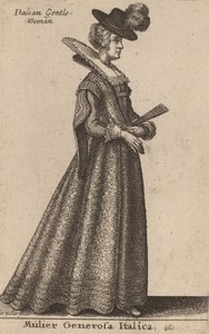 Mulier Generosa Italica door Wenceslaus Hollar