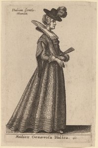 Mulier Generosa Italica door Wenceslaus Hollar