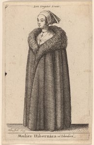Ierse of Ierse Vrouw door Wenceslaus Hollar