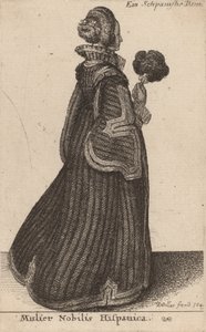 Mulier Nobilis Hispanica, waarschijnlijk 1649 door Wenceslaus Hollar