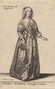 Nobilis Mulier Anglicana door Wenceslaus Hollar