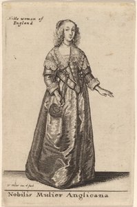 Nobilis Mulier Anglicana door Wenceslaus Hollar