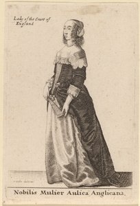 Nobilis Mulier Aulica Anglicana door Wenceslaus Hollar