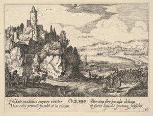 Oktober, 1628-29 door Wenceslaus Hollar