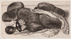 Collectie met mutsen, handschoenen en sjaals door Wenceslaus Hollar