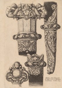 Versiering voor een dolk en schede, 1644 door Wenceslaus Hollar