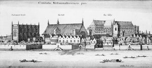 Deel van de Stad Westminster, 1647 door Wenceslaus Hollar