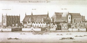 Deel van de Stad Westminster, 1647 door Wenceslaus Hollar