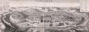 Uitzicht op Jeruzalem, 1660 door Wenceslaus Hollar
