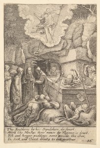 Opstanding, 1625-77 door Wenceslaus Hollar