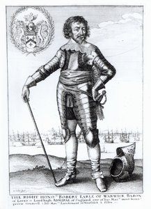 Robert Rich, 2e Graaf van Warwick door Wenceslaus Hollar