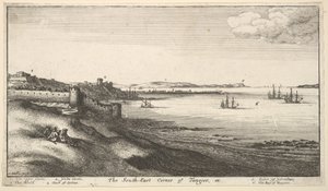Zuidoostelijke hoek van Tanger door Wenceslaus Hollar