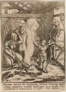 Het kind en de dood door Wenceslaus Hollar