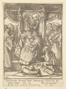 De keizer, uit De dans van de dood, 1651 door Wenceslaus Hollar