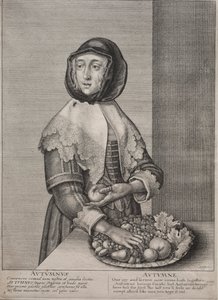 De Vier Seizoenen: Herfst, 1641 door Wenceslaus Hollar