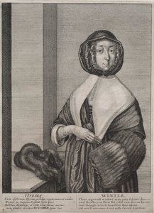 De Vier Seizoenen: Winter, 1641 door Wenceslaus Hollar