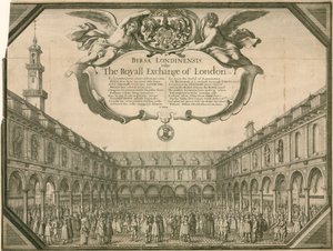 De Royal Exchange, Londen door Wenceslaus Hollar