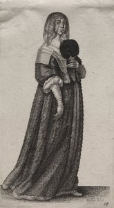 De Verschillende Gewoonten van Engelse Vrouwen, van de Adel tot de Plattelandsvrouwen, 1640 door Wenceslaus Hollar
