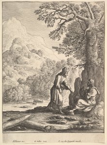 De verleiding, 1625-77 door Wenceslaus Hollar