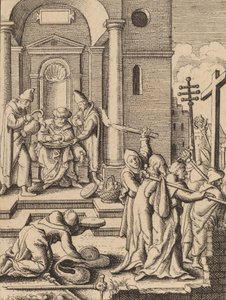 Het wassen van handen door Wenceslaus Hollar