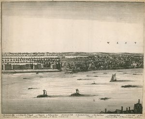 Het uitzicht op Londen en Westminster genomen vanuit Lambeth