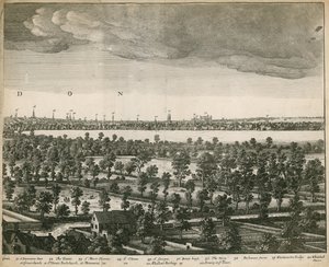 Het uitzicht op Londen en Westminster vanaf Lambeth