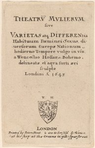 Theatrum mulierum: Titelpagina door Wenceslaus Hollar