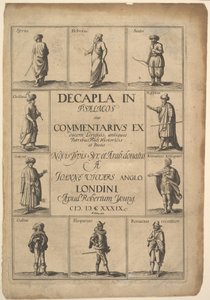 Titelpagina: Decapla in Psalmos, 1639 door Wenceslaus Hollar