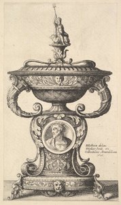 Tweehandige Beker door Wenceslaus Hollar