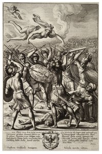 Venus beschermt Aeneas door Wenceslaus Hollar