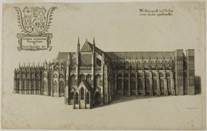 Uitzicht vanaf de North Westminster Church door Wenceslaus Hollar