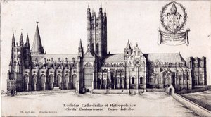 Zicht op de kathedraal van Canterbury vanuit het zuiden, ca. 1638-66