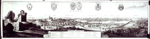 Uitzicht op Praag, 1649 door Wenceslaus Hollar