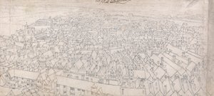 Uitzicht op het oostelijke deel van Southwark, richting Greenwich