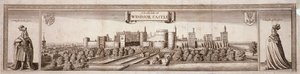 Zicht op de zuidkant van Windsor Castle, Berkshire, ca. 1660 door Wenceslaus Hollar
