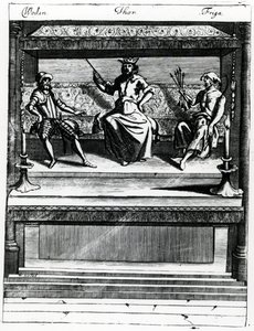 Woden, Thor en Friga door Wenceslaus Hollar
