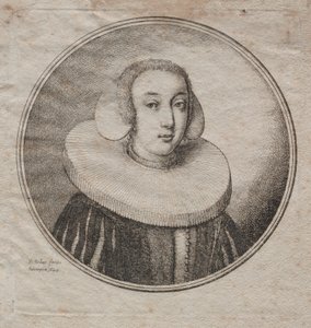 Vrouw met een molensteen kraag, 1644 door Wenceslaus Hollar