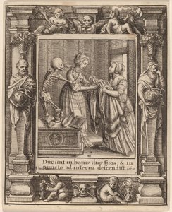 Bruid door Wenceslaus Hollar after Hans Holbein the Younger after Abraham van Diepenbeeck