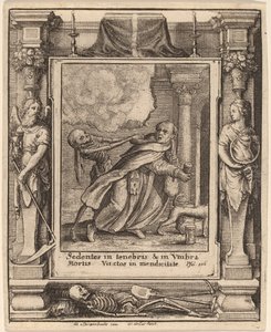Monnik door Wenceslaus Hollar after Hans Holbein the Younger after Abraham van Diepenbeeck