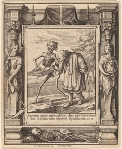 Oude Man door Wenceslaus Hollar after Hans Holbein the Younger after Abraham van Diepenbeeck